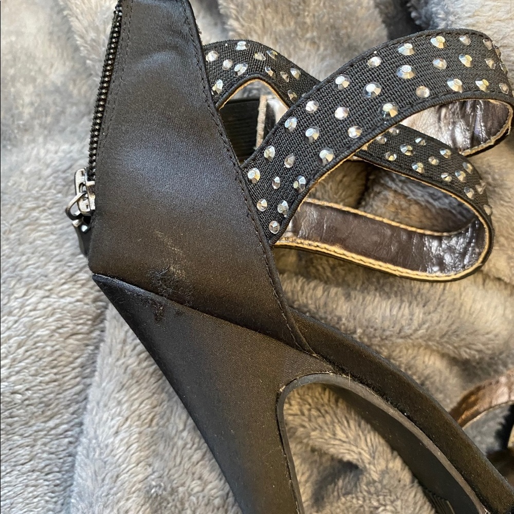 ~Mix No. 6~ Black rhinestone high heels. size: 6 - Picture 8 of 8